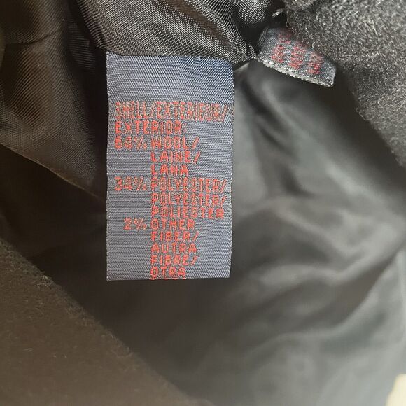 RRL Ralph Lauren Wool Hook And Eye Blazer Black Womens M Boxy Minimalist - Picture 6 of 10